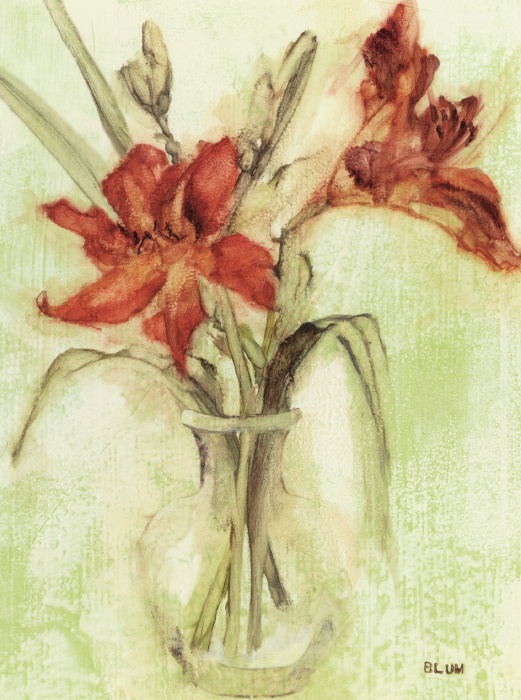 Vase of Day Lilies I