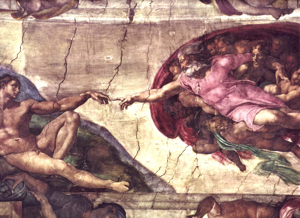 Creation of Adam detail