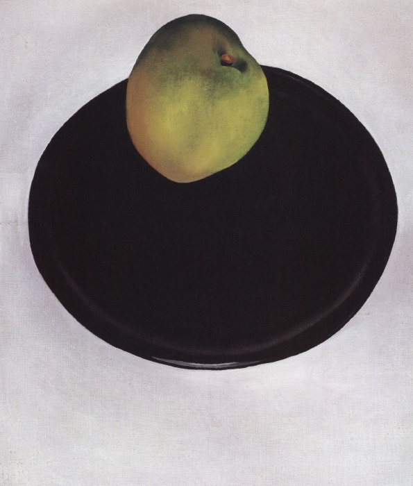 Green Apple on Black Plate 1922