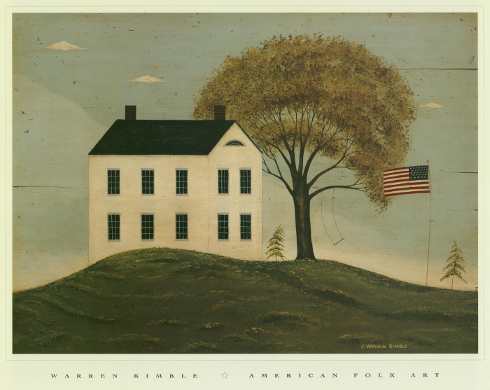 House with Flag