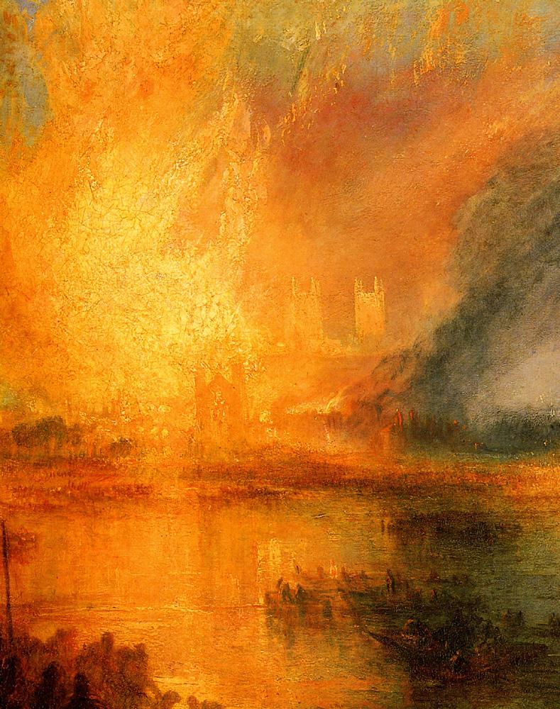 The Burning of the Houses of Parliament detail