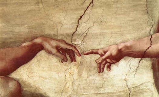 Creation of Adam hand