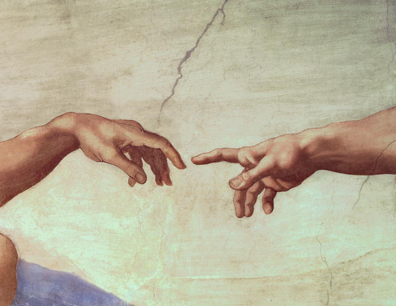 The Creation of Adam hand