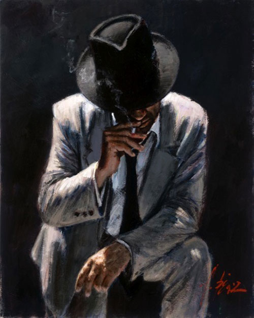 smoking under light