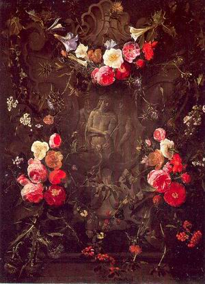 Garland of Flowers with the Ecce Homo