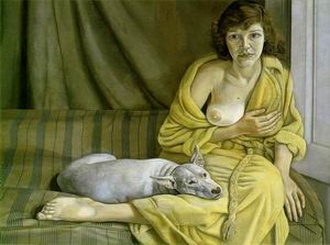 Girl with a white dog 1951-52