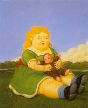 Girl with puppet 1996