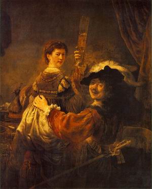 Rembrandt and Saskia in the Scene of the Prodigal Son in the Tavern c.1635