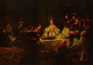 Samson Putting Forth His Riddles at the Wedding Feast 1638