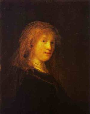 Saskia van Uilenburgh, the Wife of the Artist c. 1633