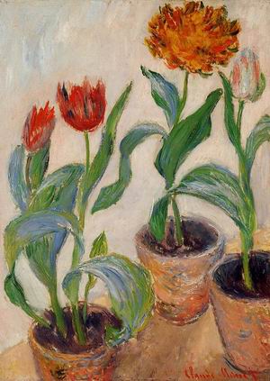 Three Pots of Tulips 1883