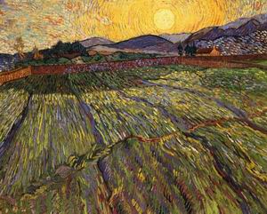 Wheat Field with Rising Sun 1889