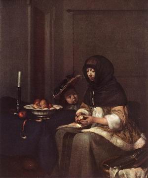 Woman Peeling Apple 1650