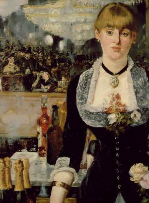 A Bar at the Folies Bergeres (DETAIL of barmaid) 1881-82