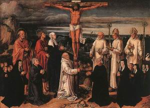 Christ on the Cross with Carthusian Saints 1535