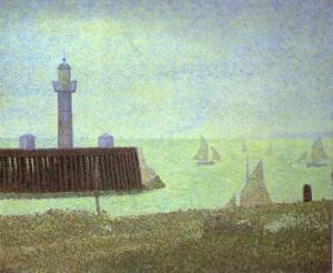 Georges Seurat. The End of a Jetty, Honfleur. 1886