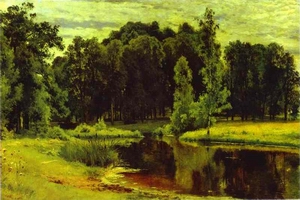 Pond in a Old Park. Study. 1898