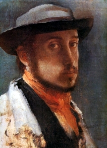 Self Portrait in a Soft Hat 1857-58