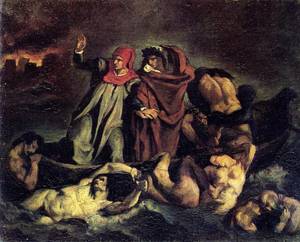 The Barque of Dante (after Delacroix) 1854