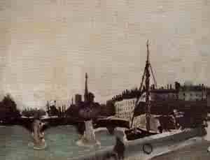View of the Ile Saint-Louis from the Quai Henri IV (study) 1909
