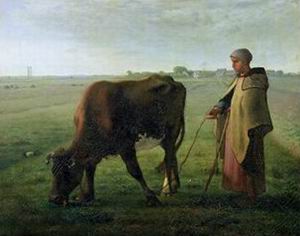 Woman Grazing Her Cow, 1858