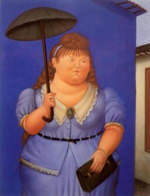 Woman with umbrella 1995