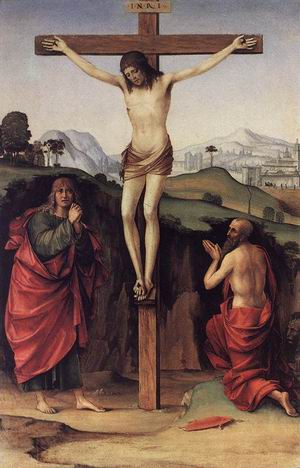 Crucifixion with Sts John and Jerome c. 1485