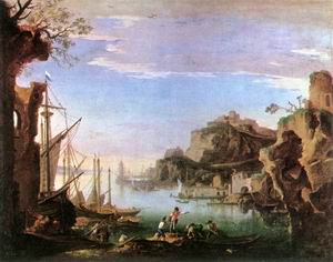 Harbour with Ruins 1640-43