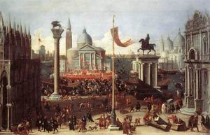 Imaginary Scene with Venetian Buildings 1670-75