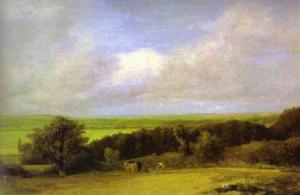 Landscape Ploughing Scene in Suffolk A Summerland 1814