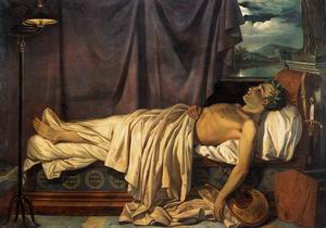 Lord Byron on his Death-bed c. 1826