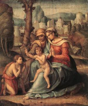 Madonna with Child, St Elisabeth and the Infant St John the Baptist 1530s