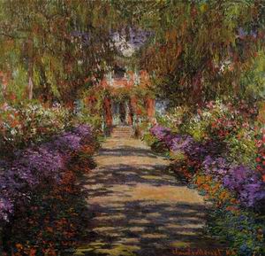 Pathway in Monets Garden at Giverny 1901-1902