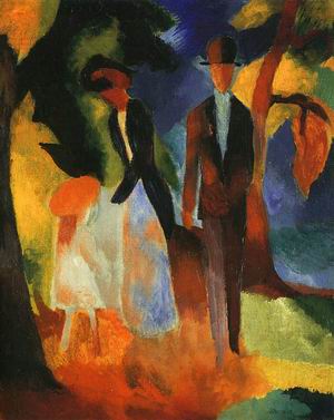 People by a Blue Lake (Leute am Blauen See) 1913