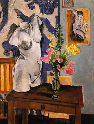 Plaster Torso and Bouquet of Flowers, 1919