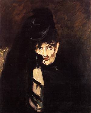 Portrait of Berthe Morisot with Hat in Mourning 1874