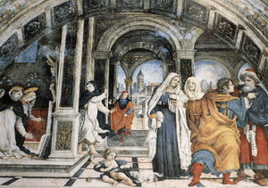Scene from the Life of St Thomas Aquinas 1489-91