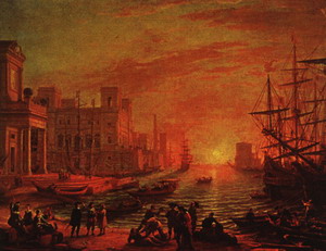 Seaport at Sunset 1639
