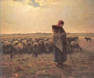 Shepherdess with her Flock 1864