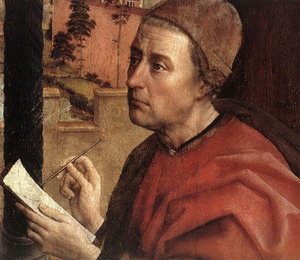 St Luke Drawing a Portrait of the Madonna (detail) 1435