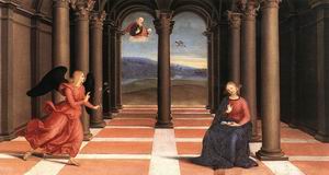 The Annunciation Oddi altar, predella) 1502-03