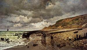 The Pointe de la Heve at Low Tide 1865