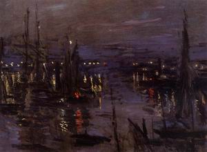 The Port of Le Havre Night Effect 1873