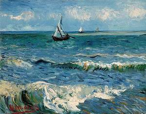 The Sea at Les Saintes Maries de la Mer,1888