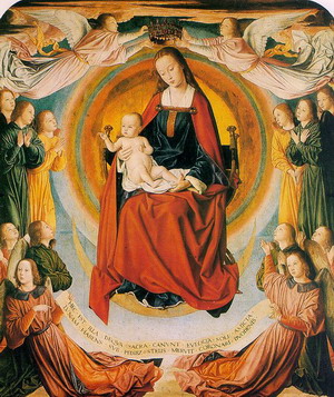 The Virgin in Glory Surrounded by Angels 1489-99