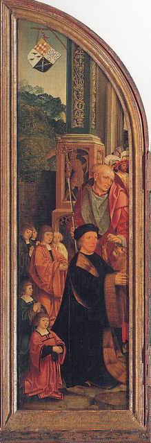 Tryptych with the Adoration of the Magi, Donors, &amp; Saints (right) 1517