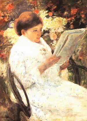 Woman Reading in a Garden 1880