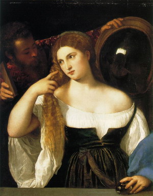 Woman with a Mirror c.1513-15