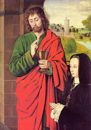 Anne of France Duchess of Bourbon, Presented by St. John the Evangelist, 1492-93