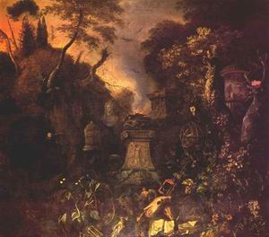 Landscape with a Graveyard by Night
